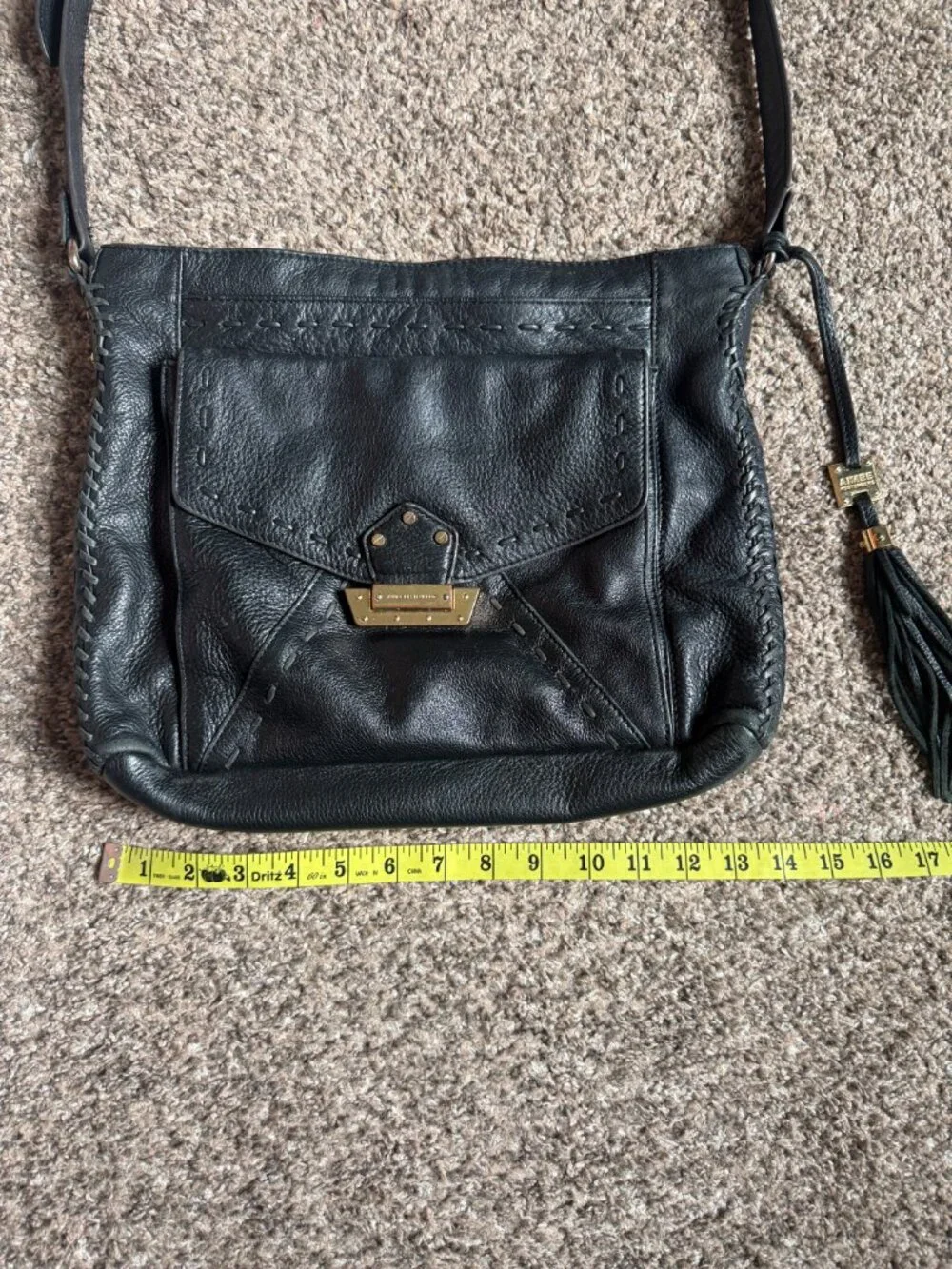 AIMEE KESTENBERG Genuine Leather Crossbody Bag - Black